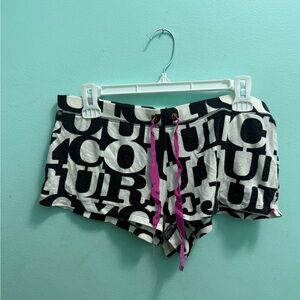 Black and White Juicy sleep shorts